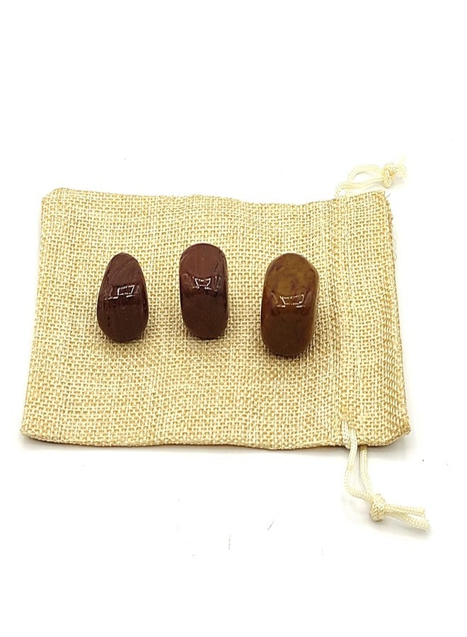 Plus Value Petrified Wood Tumbled Pebbles Stone Crystal Reiki Healing Aura Chakra (50grams, Jute Bag) - Image 3